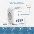Conector de Tomada Inteligente - Adaptador de Tomada 7 em 1