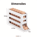 Organizador Portahuevos con Rodadura Automática 4 Niveles