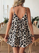Macaquinho Animal Print Casual