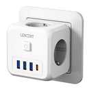 Conector de Tomada Inteligente - Adaptador de Tomada 7 em 1